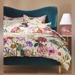 NWT Anthropologie Waverly Sateen Duvet Cover FULL w/ 2 standard shams